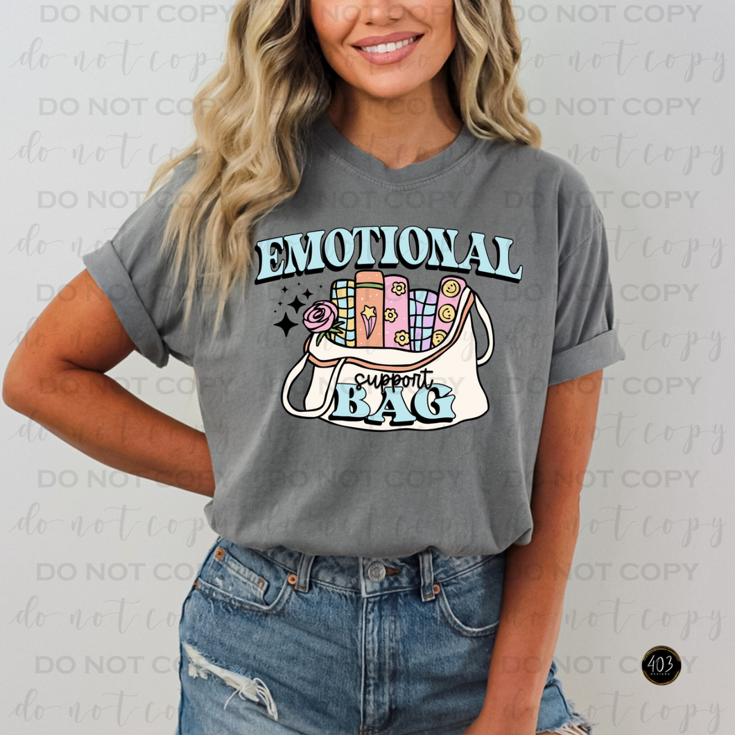 Emotional Support Bag DTF Transfer