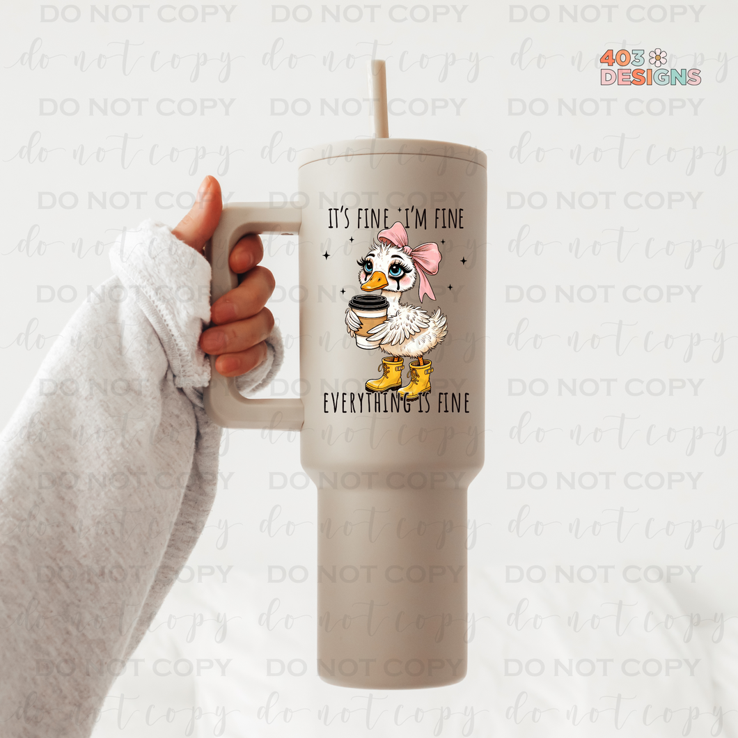 Everything Is Fine UV Sticker