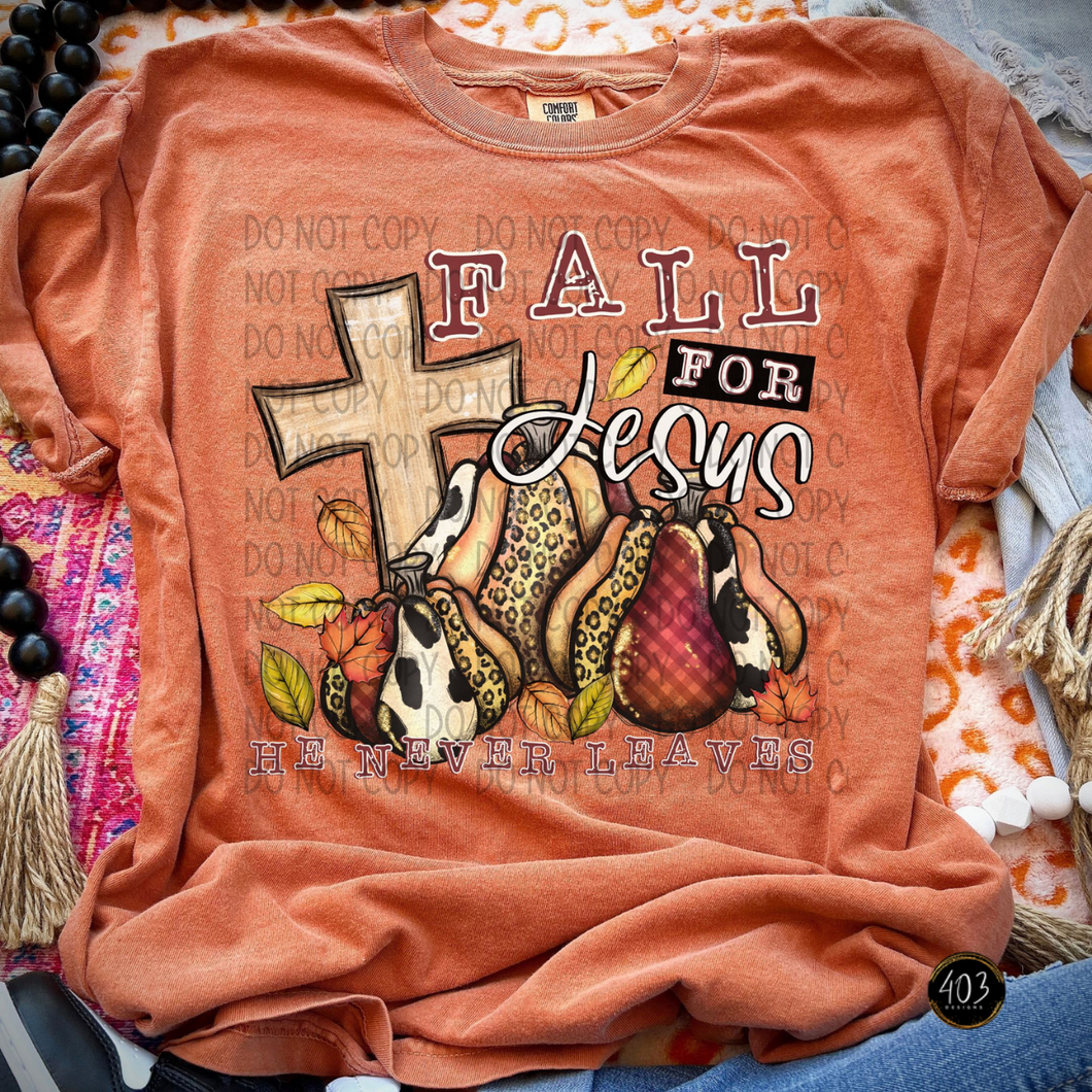 Fall For Jesus DTF Transfer