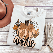 Load image into Gallery viewer, Fall Glitter Pumpkin Personalized DTF Transfer
