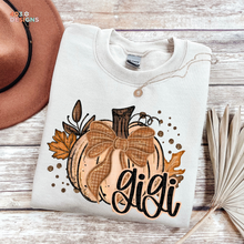 Load image into Gallery viewer, Fall Glitter Pumpkin Personalized DTF Transfer
