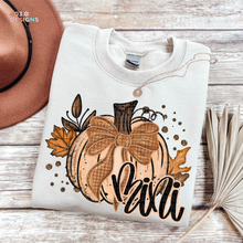 Load image into Gallery viewer, Fall Glitter Pumpkin Personalized DTF Transfer
