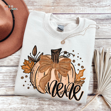 Load image into Gallery viewer, Fall Glitter Pumpkin Personalized DTF Transfer
