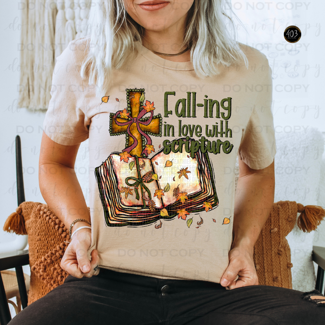 Falling In Love With Scripture DTF Transfer