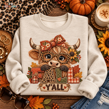 Load image into Gallery viewer, Fall Y'all Highland DTF Transfer
