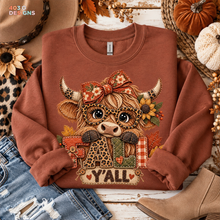 Load image into Gallery viewer, Fall Y'all Highland DTF Transfer
