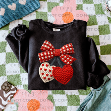 Load image into Gallery viewer, Faux Crochet Valentines Day DTF Transfer
