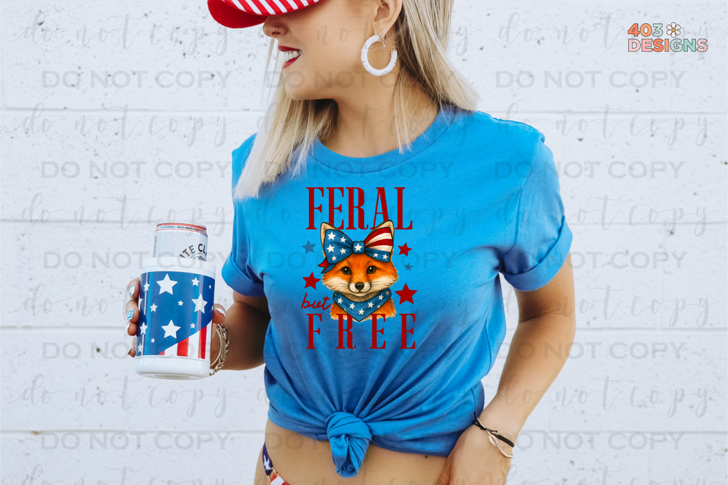 Feral But Free DTF Transfer