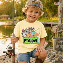 Load image into Gallery viewer, Fishing Nameplate Boy DTF Transfer
