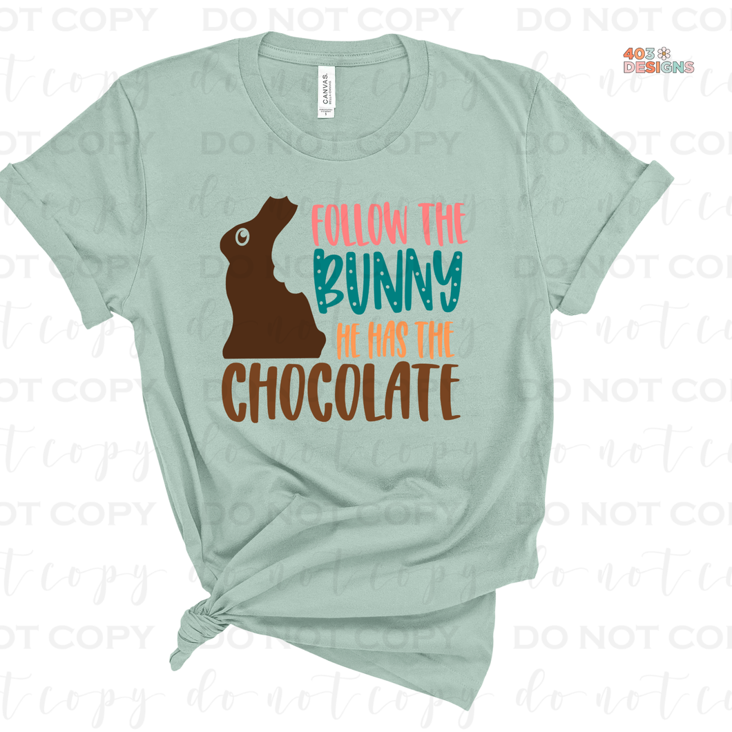 Follow The Bunny DTF Transfer