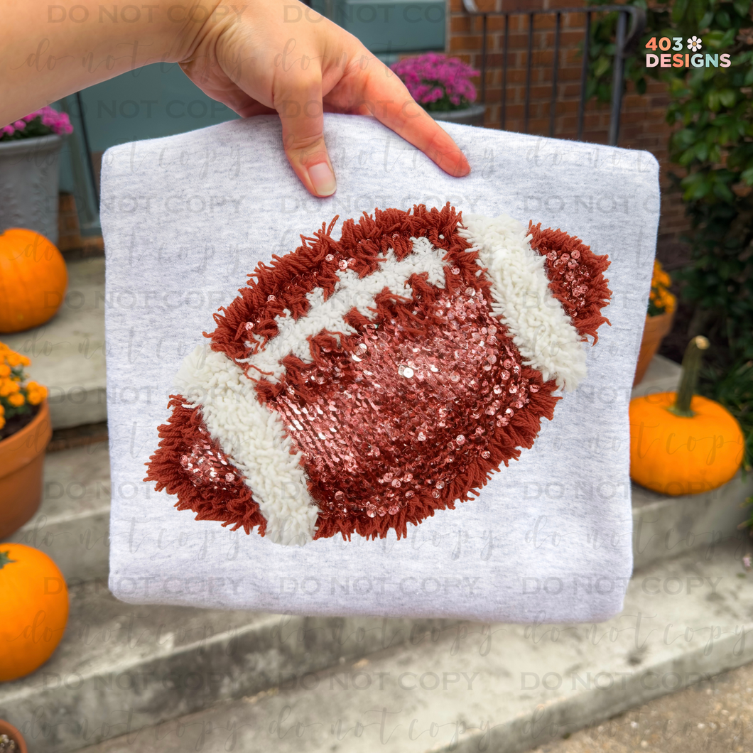 Football Faux Yarn DTF Transfer