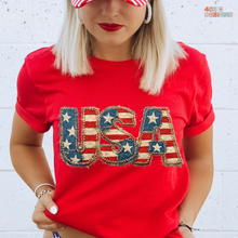 Load image into Gallery viewer, Frayed USA DTF Transfer
