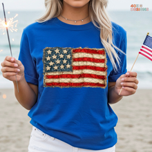 Load image into Gallery viewer, Frayed Flag DTF Transfer
