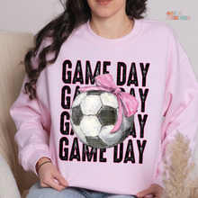 Load image into Gallery viewer, Game Day Bow Soccer DTF Transfer
