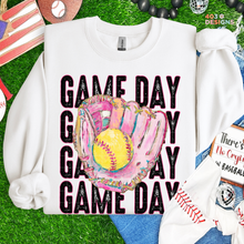 Load image into Gallery viewer, Game Day Bow Softball DTF Transfer
