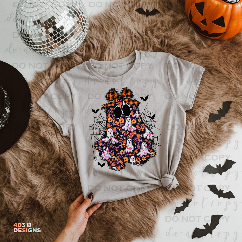 Ghosty Floral Bats DTF Transfer