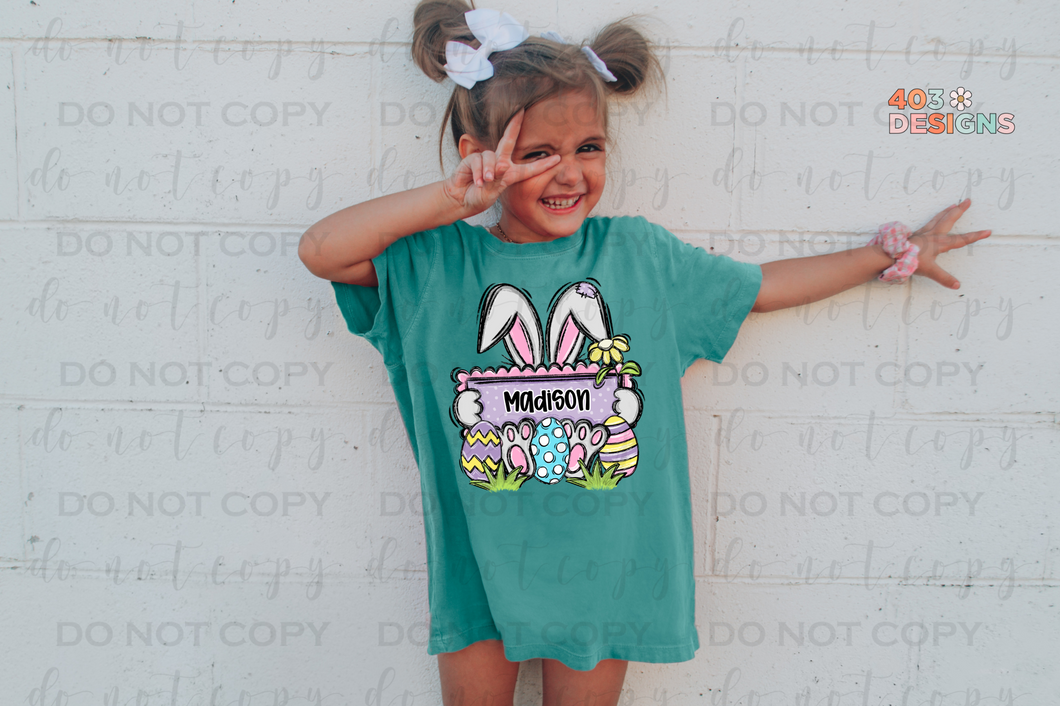 Girl Bunny Personalized DTF Transfer