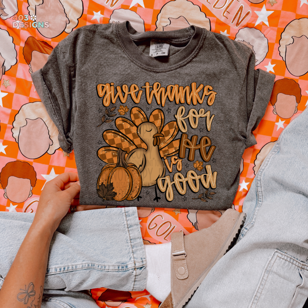 Give Thanks Doodle DTF Transfer