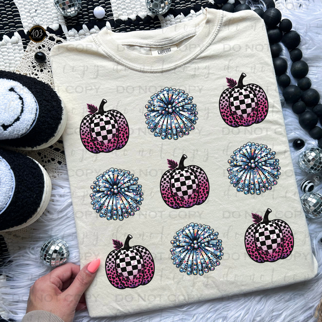 Glitter Pumpkin Collage DTF Transfer