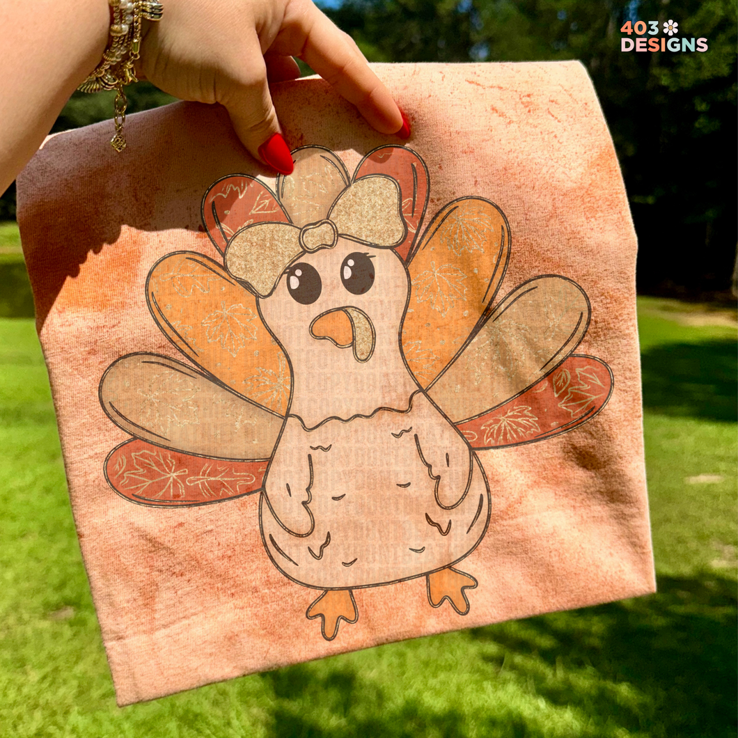 Glitter Turkey DTF Transfer