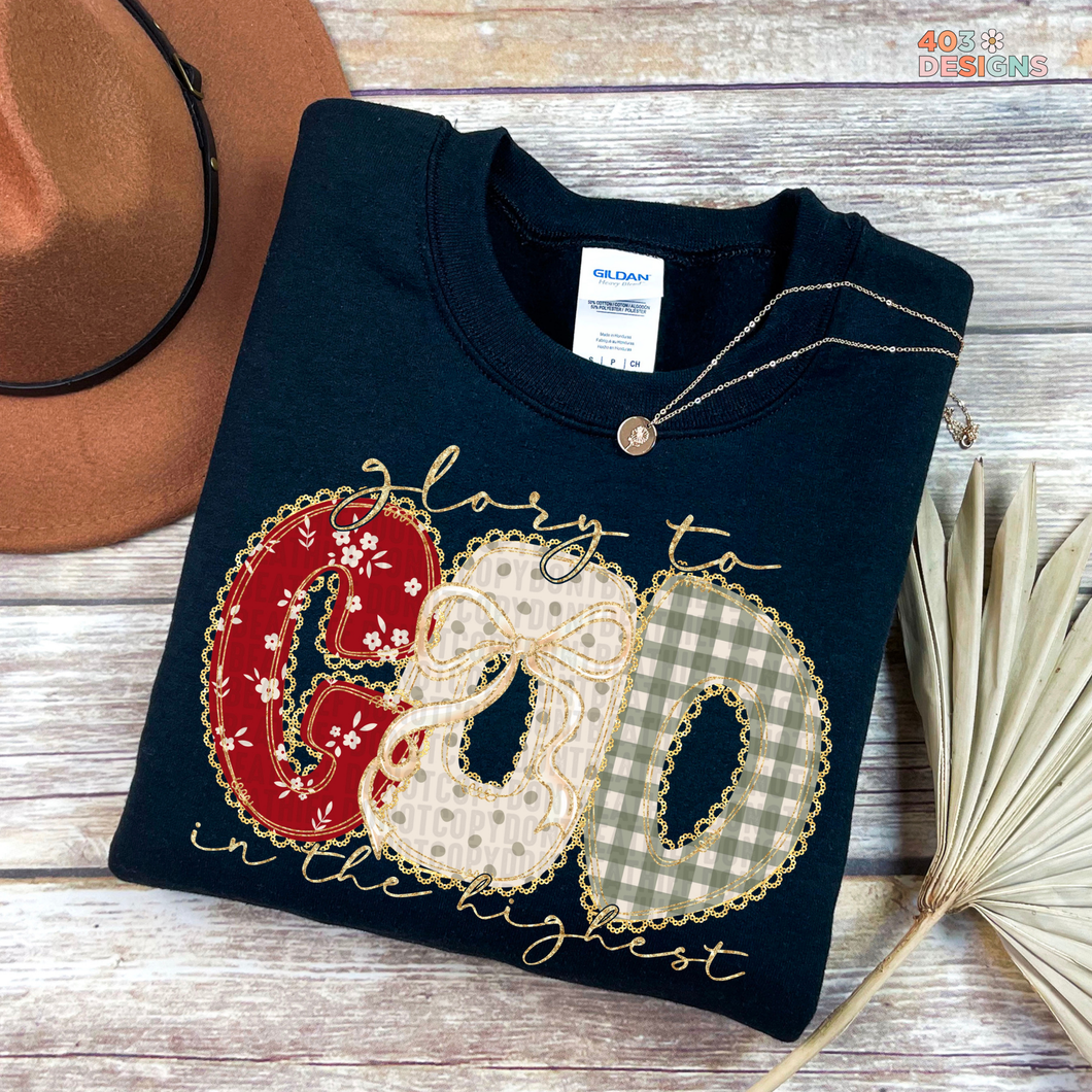 Glory To God In The Highest DTF Transfer