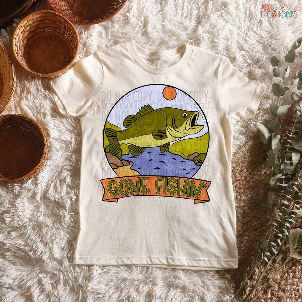 Gone Fishin' DTF Transfer