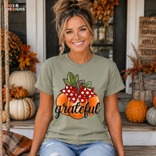 Load image into Gallery viewer, Grateful Polka Dot Pumpkin DTF Transfer
