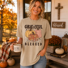 Load image into Gallery viewer, Grateful Thankful Blessed Pumpkin Trio DTF Transfer

