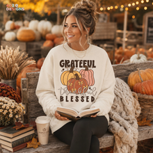 Load image into Gallery viewer, Grateful Thankful Blessed Pumpkin Trio DTF Transfer
