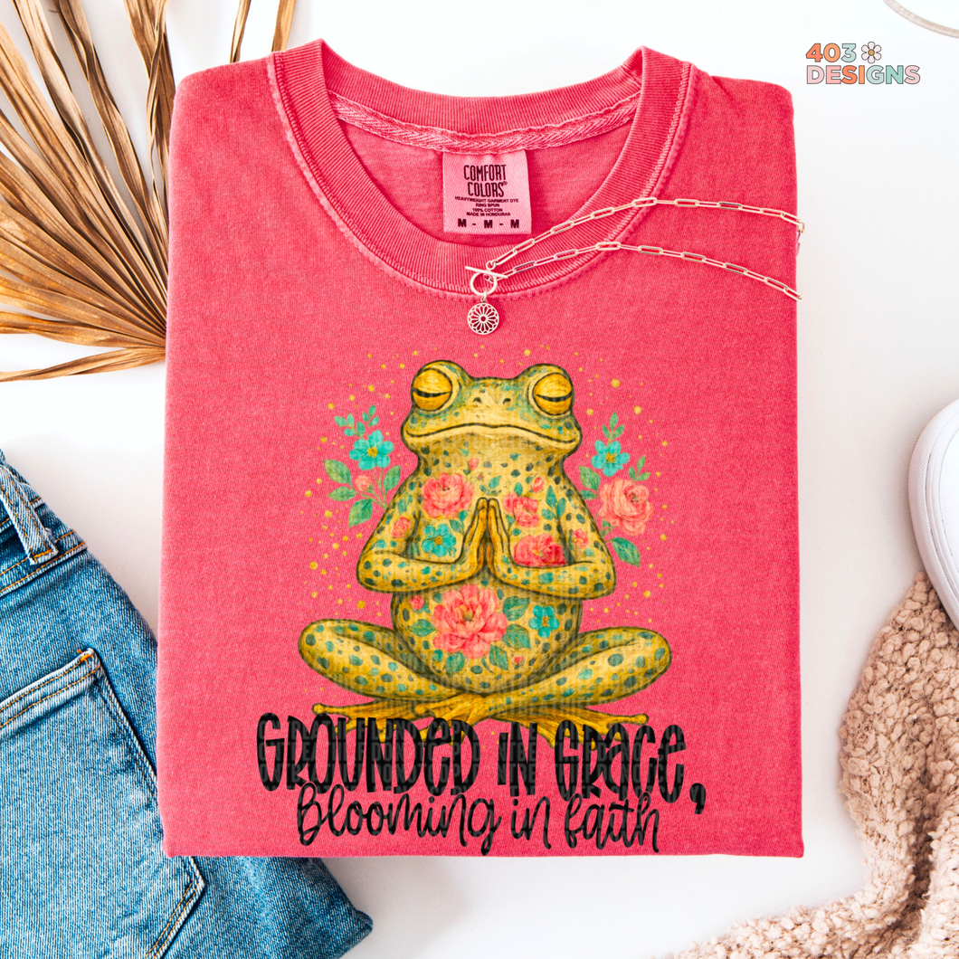 Grounded In Grace Frog DTF Transfer
