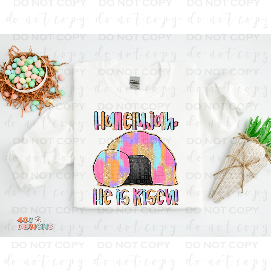 Hallelujah He Is Risen DTF Transfer