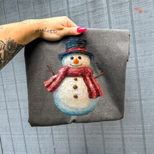 Load image into Gallery viewer, Hand Painted Full Snowman DTF Transfer
