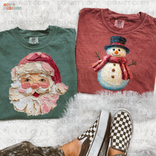 Load image into Gallery viewer, Hand Painted Full Snowman DTF Transfer
