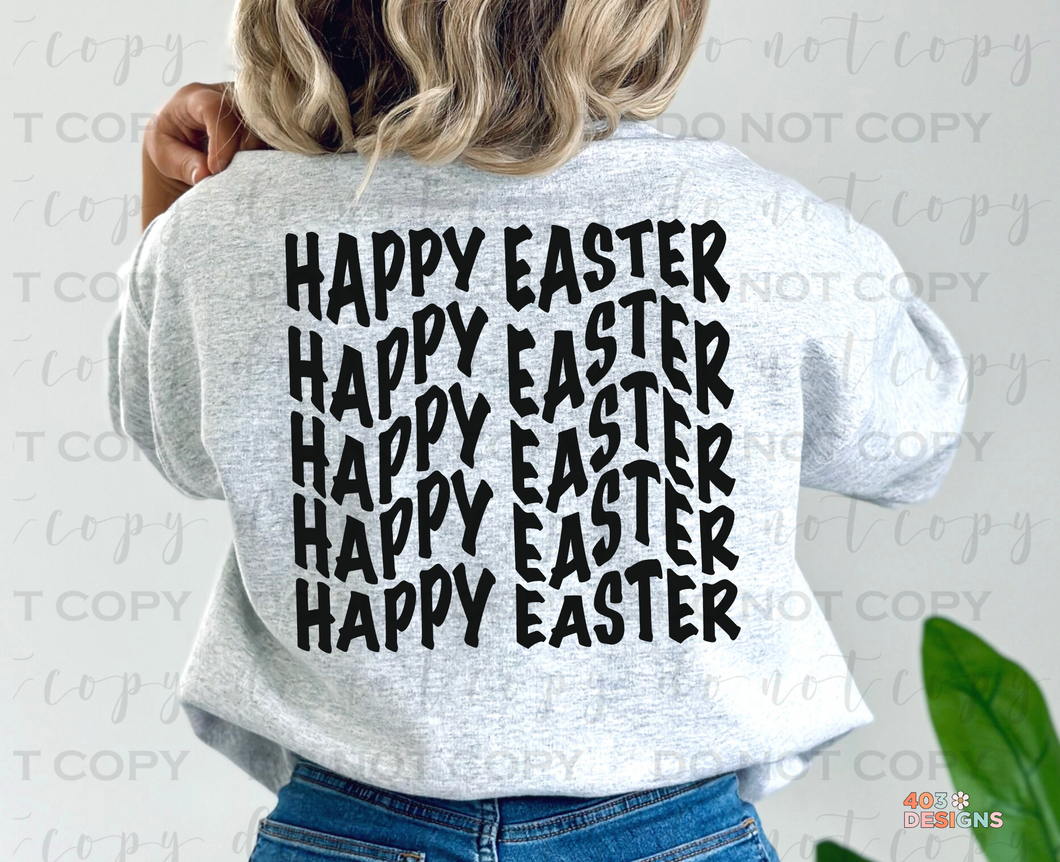Happy Easter Stacked DTF Transfer