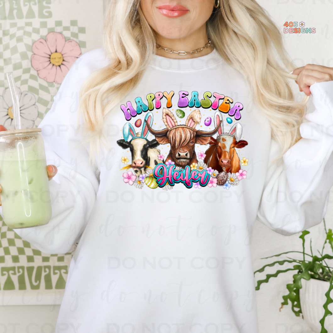 Happy Easter Heifer DTF Transfer