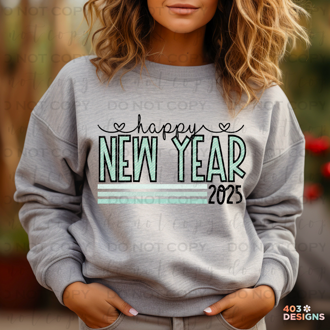 Happy New Year DTF Transfer