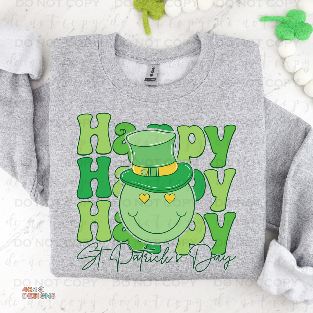 Happy St. Patrick's Day Stacked DTF Transfer