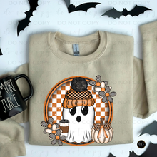 Load image into Gallery viewer, Hello Fall Checkered Ghost DTF Transfer
