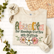 Load image into Gallery viewer, Her Blessings Overflow Name/Title Personalized DTF Transfer
