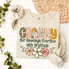 Load image into Gallery viewer, Her Blessings Overflow Name/Title Personalized DTF Transfer
