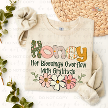 Load image into Gallery viewer, Her Blessings Overflow Name/Title Personalized DTF Transfer
