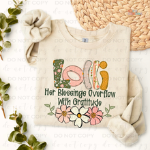 Load image into Gallery viewer, Her Blessings Overflow Name/Title Personalized DTF Transfer
