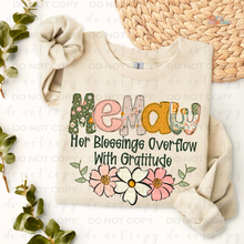 Load image into Gallery viewer, Her Blessings Overflow Name/Title Personalized DTF Transfer
