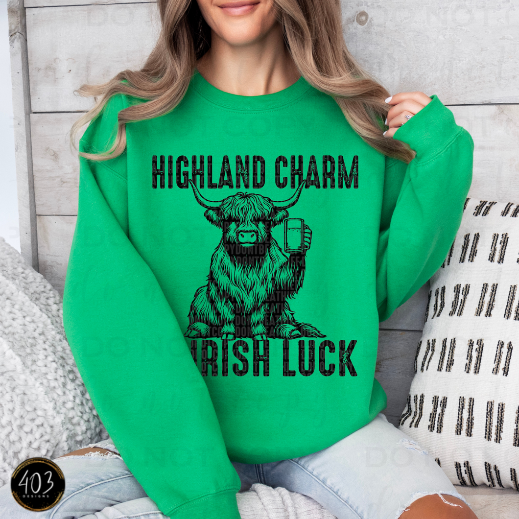 Highland Charm Irish Luck DTF Transfer