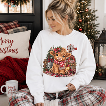 Load image into Gallery viewer, Highland Christmas Cow DTF Transfer
