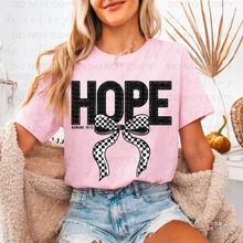 Load image into Gallery viewer, Hope Checkered Bow DTF Transfer
