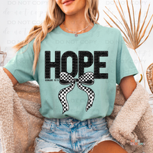 Load image into Gallery viewer, Hope Checkered Bow DTF Transfer
