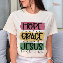 Load image into Gallery viewer, Hope Grace Jesus DTF Transfer
