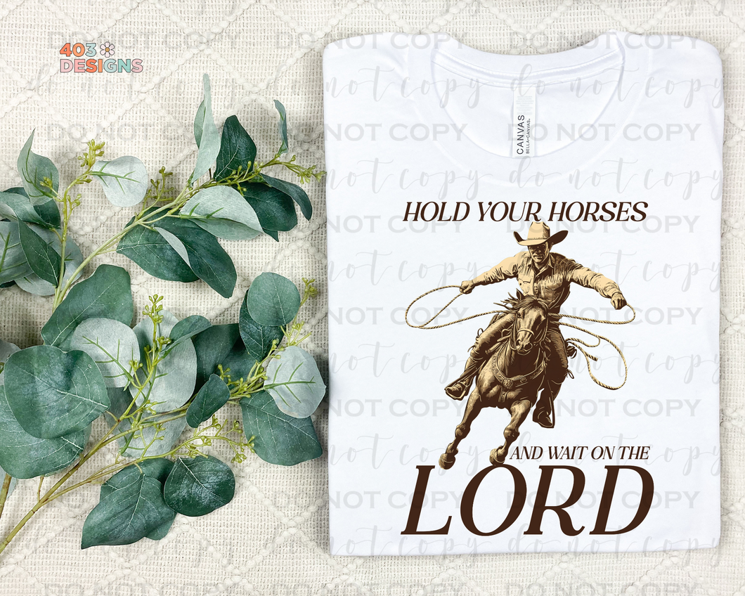 Horses Wait On The Lord DTF Transfer