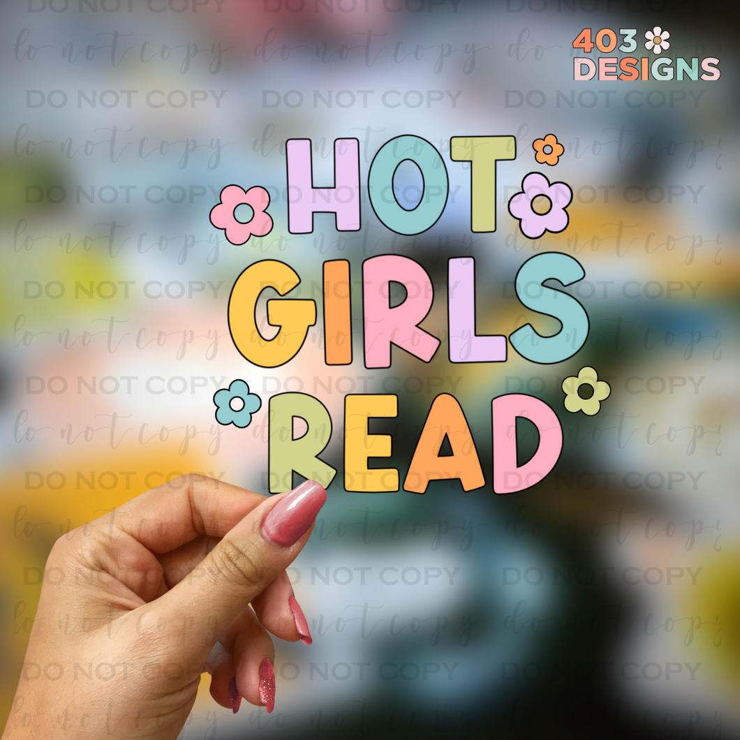 Hot Girls Read UV Sticker
